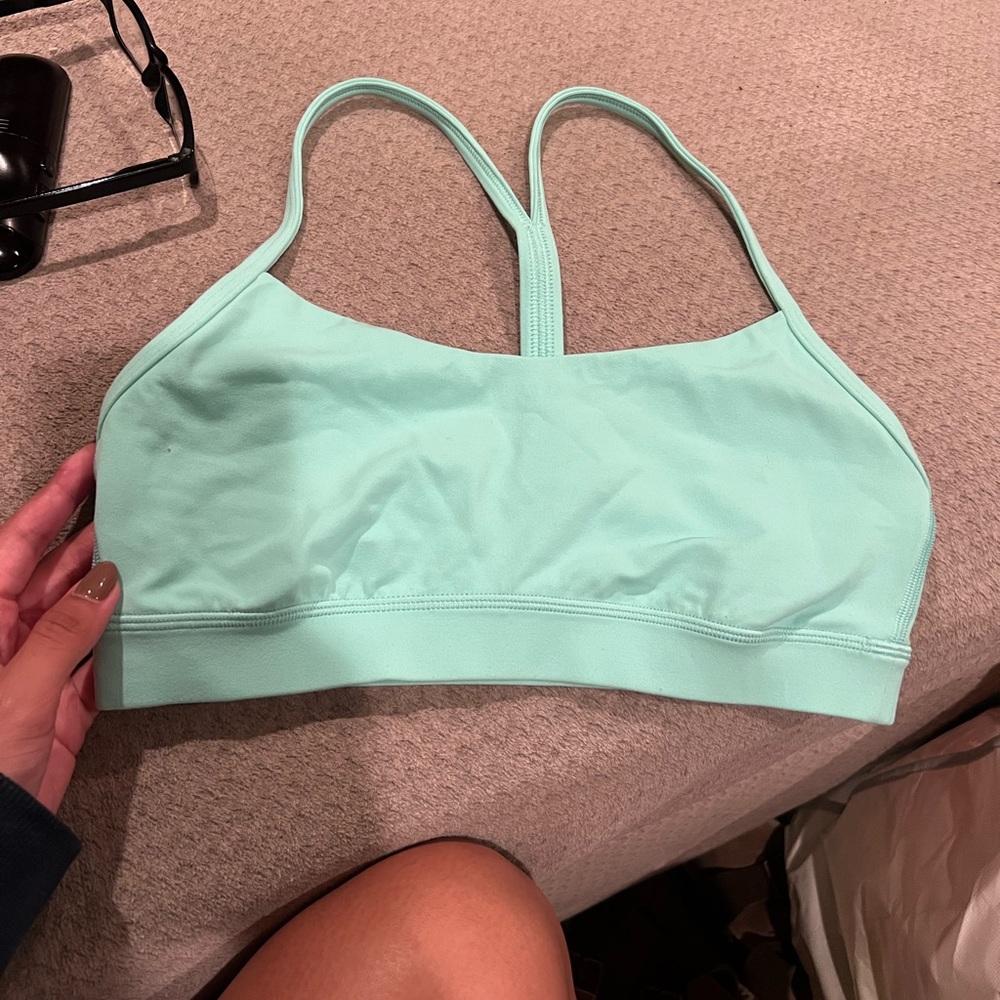 Lululemon Athletica Green Sports Bra with Racerback